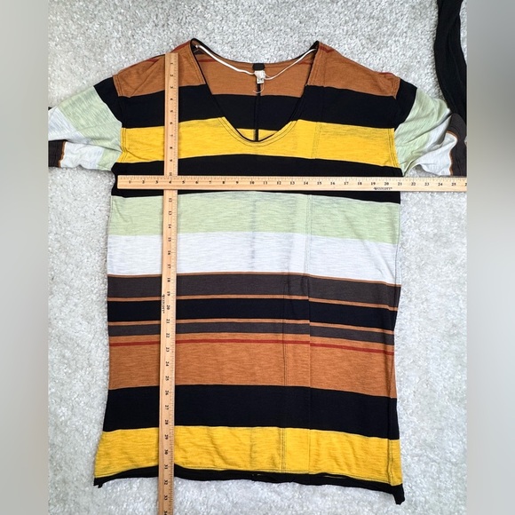 Free People We The Free Kate Layered Striped Tunic Tee. Casual Oversized Small - Picture 9 of 9